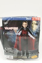 New Vampire Costume Boys Small 4-6 Halloween Cosplay shirt cape - £15.79 GBP