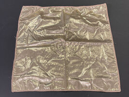 Gold Fabric Square - 17" - Scarf  / Napkin / Table Cover ? Very Shiney /... - $4.00