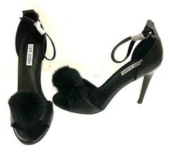 Cape Robbin Womens Open Toes High Heel Shoes w/ Ankle Strap Aless 1, Black, US8 - £33.25 GBP