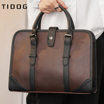 Crazy horse leather new handbag men&#39;s bag business Bag Fashion briefcase - £56.79 GBP