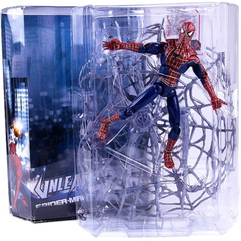 24cm Avengers Spiderman Action Figure With Cobwebs Spider Web Doll Comic Marvel - £42.61 GBP+