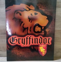 Harry Potter Gryffindor House Mead Unpunched 2 Pocket Folder 2001 Lion - $9.50