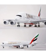 45CM 1/160 Scale Diecast Model A380 Emirates Airways Resin Airplane - $133.46 CAD+