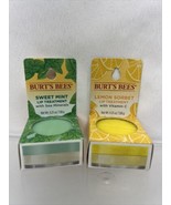 (2) Burt&#39;s Bees Lemon Sorbet Sweet mint Lip Treatment with Sea Minerals ... - £12.52 GBP