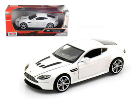 Aston Martin V12 Vantage Pearl White 1/24 Diecast Car Model by Motormax - $42.27