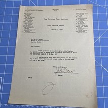 Antique Letter City Of Port Arthur Texas Mayor 1930 J. W. Neal - $618.28 MXN