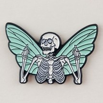 Enamel Pin Skeleton with Wings Middle Fingers Fashion Accessory Skull Jewelry