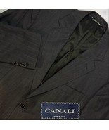 Canali Suit 40R Charcoal Grey PinStripe Wool Super 120s 34x31 VTG Label ... - $293.02