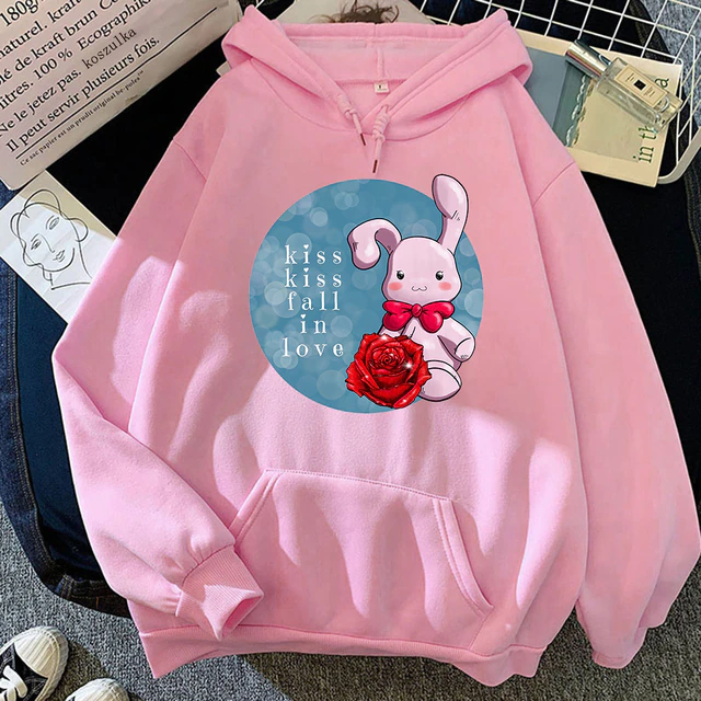 Ouran - Pink Hoodie for Women, Kawaii Clothes, Usa-chan, Harajuku - £29.56 GBP