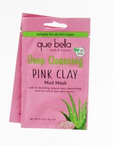 Que Bella Deep Cleansing Pink Clay Mud Mask - 0.5oz 2 Pack - £4.73 GBP