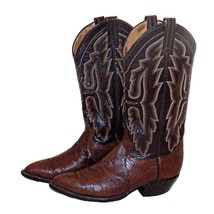 Panhandle Slim Peanut Brittle Teju Lizard Tall Top Leather Sole Cowboy Boot 7.5B - £255.46 GBP