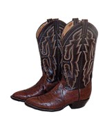 Panhandle Slim Peanut Brittle Teju Lizard Tall Top Leather Sole Cowboy B... - £253.41 GBP