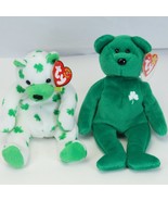 Beanie Babies Bears Erin 1997 and Clover 2001 - $8.81