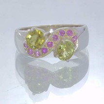 Mali Garnet Pink Sapphire 925 Silver Ladies Statement Ring size 6.25 Design 438 - £103.83 GBP