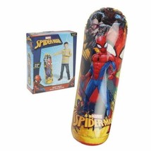 Marvel Spider-Man 36&quot; Active Kids Inflatable Bop Punching Bag Yellow Ages 4+ - £15.78 GBP