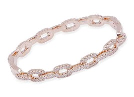 Modern Style Cubic Zirconia Pave Link Eternity - £44.66 GBP