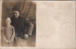 Man and His Adorable Son Toledo OH Studio RPPC 1907 to Pulaski NY Postcard A25 - £10.14 GBP