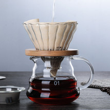 Coffee Maker Pour Over Coffee Dripper Brew Heat Resistant High Borosilicate Glas - £56.19 GBP
