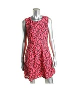 Maison Jules Dark Pink and Black Floral Lace Fit and Flare Dress Size Sm... - £29.81 GBP
