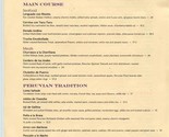 Fresca Cena Menu Nouveau Peruvian Cuisine Fillmore St San Francisco Cali... - $17.82