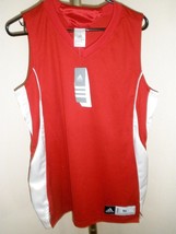 New Women&#39;s SAMPLE Adidas Red/White Baseketball Team Jersey Size Medium - £11.64 GBP