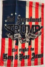 12X18 Trump 2024 2ND Amendment Bear Arms Garden Pole Sleeve House Flag Banner - £6.20 GBP