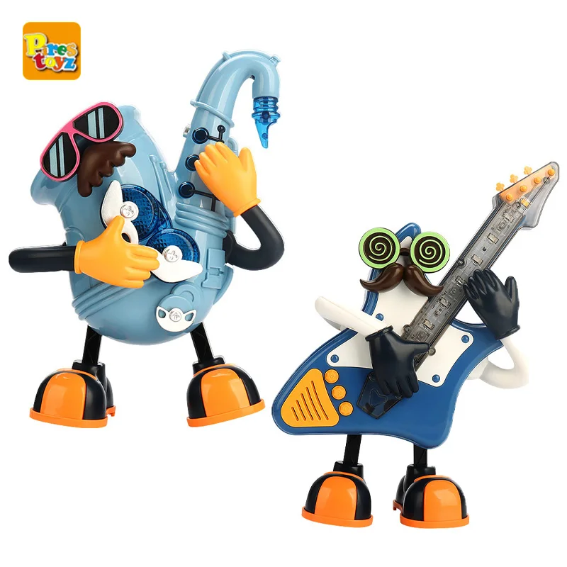 Funny Electric Doll Montessori Toys for Kids,Mr. Rock Playing Saxophone&amp;Guitar - £22.58 GBP