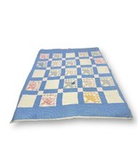 Antique Hand Pieced Quilted Pine Tree Quilt Blocks Mid Weight 66x74” Old... - £175.44 GBP