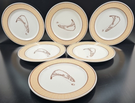 (6) Shenango China Tonkin of Nantucket Dinner Plates Set Vintage Restaur... - $88.77