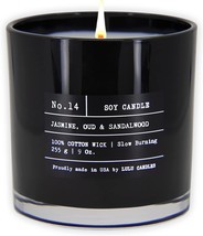 Jasmine, Oud, And Sandalwood Luxury Scented Soy Jar Candles From Lulu Candles - £26.97 GBP