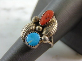 Womens Vintage Estate Sterling Silver Southwestern Style Ring 3.1g E5440 - £35.30 GBP