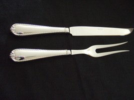 2 Piece MEAT CARVING SET  REED &amp; BARTON DOMAIN PATTERN 18/10 STAINLESS - $20.66