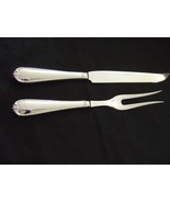 2 Piece MEAT CARVING SET  REED &amp; BARTON DOMAIN PATTERN 18/10 STAINLESS - £16.32 GBP