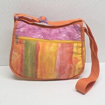 Flavia Books Are Fun Peaches &amp; Pomegranates 2006 Pink Orange Purse Shoul... - $29.60