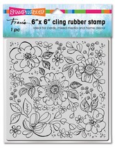 Stampendous POP Flowers Stamp Mixed Media Altered Art Flower Power Leave... - $13.99