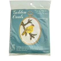 Crewel by Cathy Inc Golden Ovals Embroidery Kit 212 Yellow Bird - $19.26