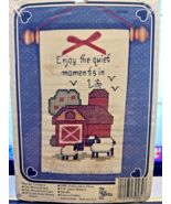 Quiet Moments In Life New Berlin Co Counted Cross Stitch Kit Sheep Farm ... - $325.24 MXN