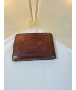 VINTAGE OLVERA WALLET Genuine Leather Tan Brown Bi-Fold Calidad Mexico - $342.52 MXN