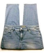 Chico&#39;s So Slimming Women&#39;s Crop Jeans Size Medium Rhinestones Stretch Blue - $41.98 CAD