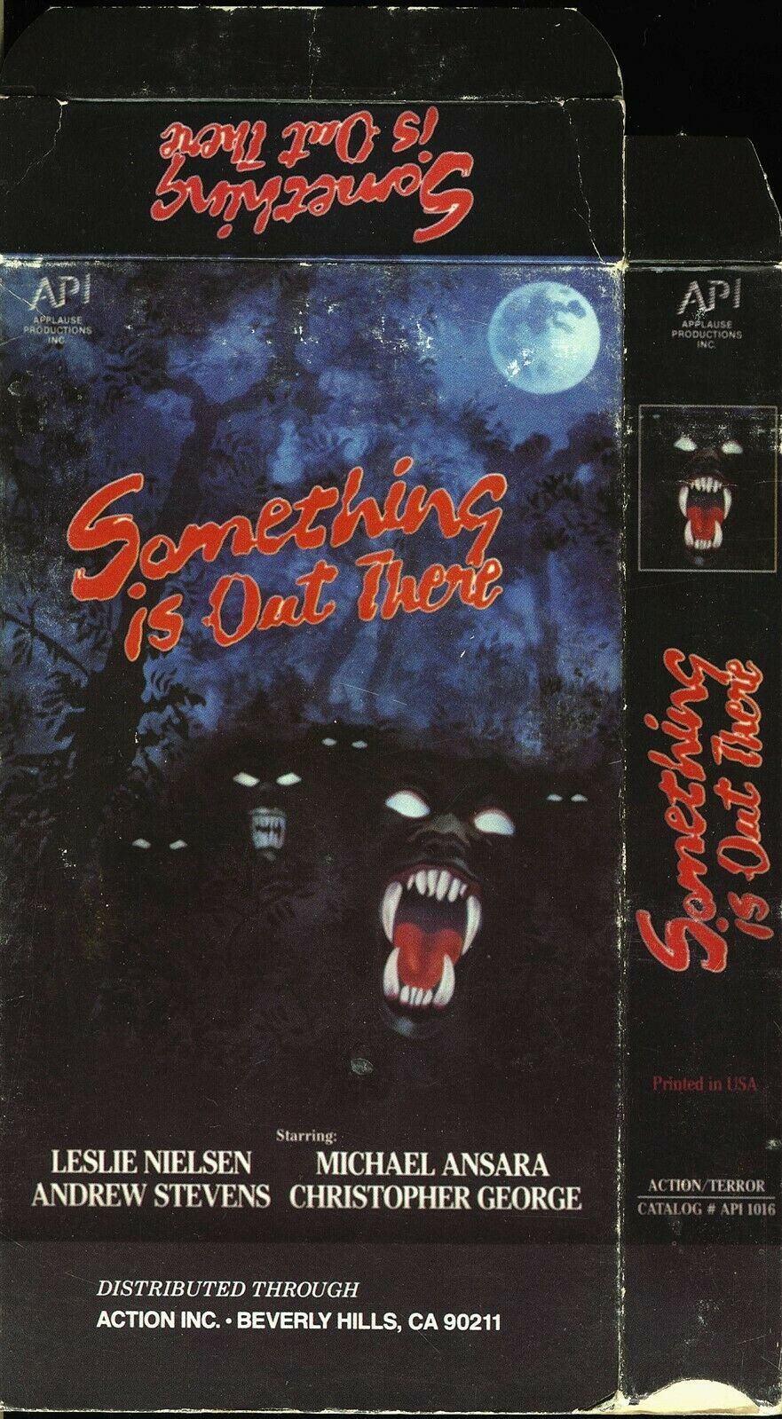 SOMETHING IS OUT THERE "BOX" ONLY, "NO TAPE" VHS LINDA DAY GEORGE API ...