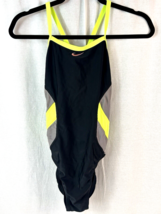 NIKE Multi Color One Piece Competition Swimsuit Open Back Size 4 / 30 -E... - $19.79