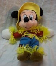 Walt Disney World Nice Mickey Mouse As Scarecrow 9&quot; Bean Bag Stuffed Animal Toy - £11.70 GBP