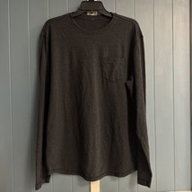 Lululemon Mens Long Sleeve Shirt with Front Pocket Charcoal Gray size La... - £31.02 GBP