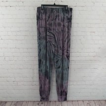 Pants Womens XXL Purple Tie Dye Joggers Rayon Stretch Pull On Drawstring... - £14.38 GBP