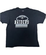 NFL Team Apparel Raiders Black T-Shirt XL Las Vegas Football Graphic Tee - $11.83