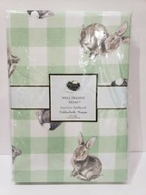 Well Dressed Home Easter Bunny Rabbit Pastel Green Tablecloth 60&quot; x 102&quot; - £29.63 GBP