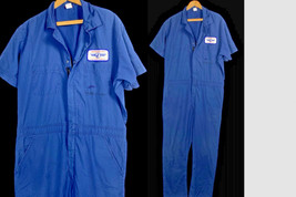 Big Ben Coveralls Size XL Mechanic Short Sleeve Blue Jack Cooper Transpo... - $55.74