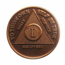 50 Year AA Medallion Traditional Bronze Raised Center Sobriety Chip - $3.22