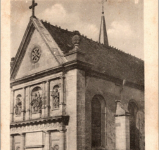 c1910 Church Facade Benoite-Vaux Near Way of the Cross SculpturesFrance Postcard - £15.68 GBP