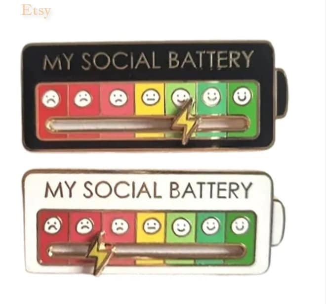 Social Battery Pin
